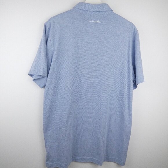 Travis Mathew Polo Golf Shirt Short Sleeve Mens Large Blue Pima Cotton Collared - Picture 7 of 15
